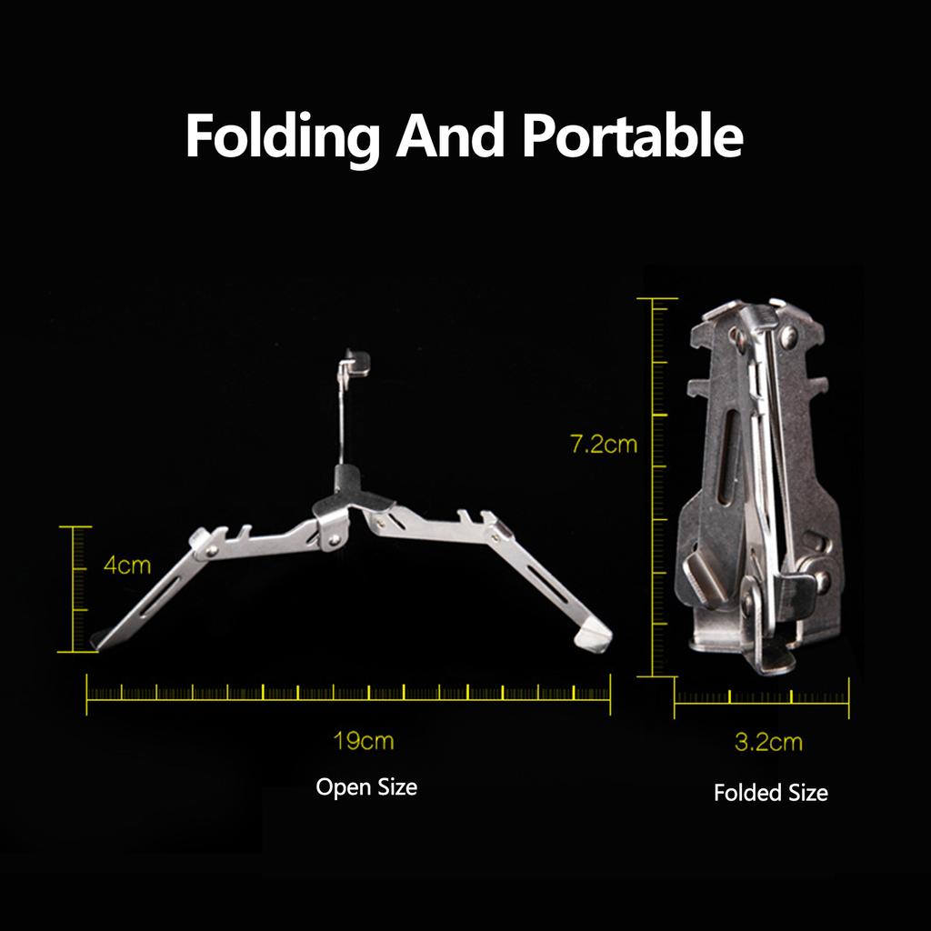 Stainless Steel Folding Triangular Stable Bracket Outdoor Camping Stove Gas Tank Support Portable Holder