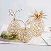 Crystal Artificial Fruit Pineapple Ornament Figurine Tabletop Centerpiece For Home Decor