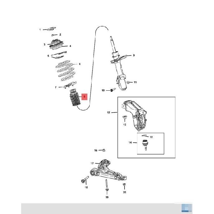 05274537AB 5274537AB For Jeep Shock Absorber Dust Cover Front Upper for Cherokee 2014- 05274537AA 5274537AA