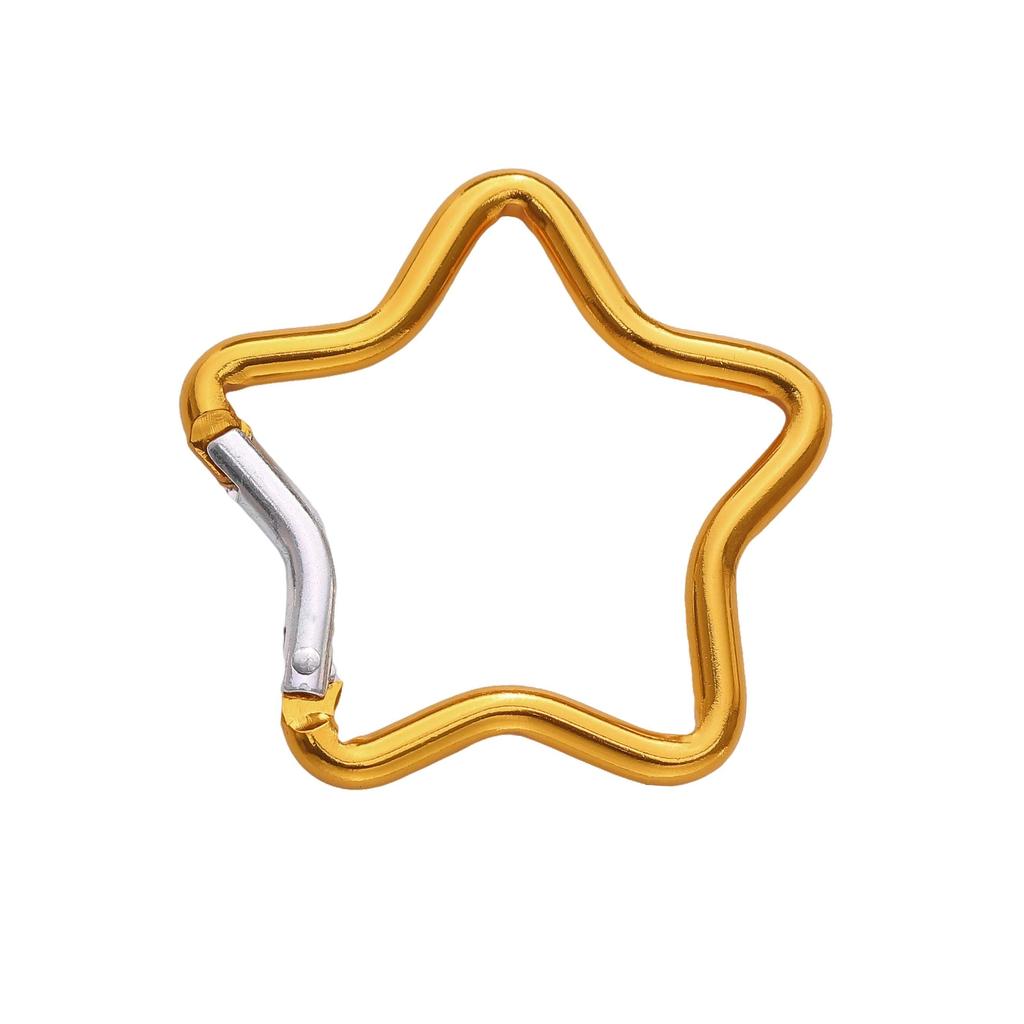 1pc Mountaineering Buckle Love Star Buckle D-Shaped Buckle Color Backpack Buckle Aluminum Keychain DIY Accessories