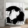 Modern Black Gold Personalized Bath Shower Curtain Custom Name Lettering Decor for Bathroom Accessories