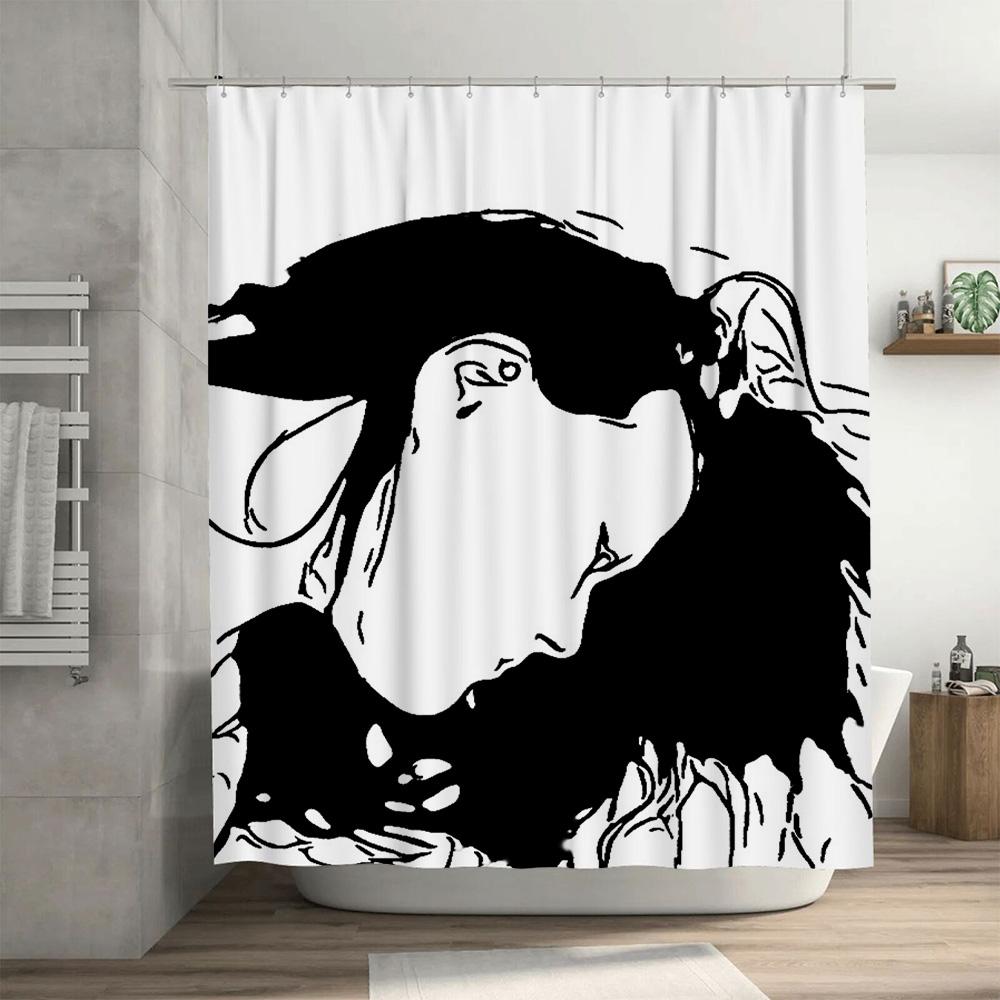 Modern Black Gold Personalized Bath Shower Curtain Custom Name Lettering Decor for Bathroom Accessories