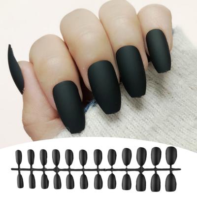 24 ks umělých nehtů Ultra tenké Odnímatelné Matný povrch Živé barvy Nerozbitné Nositelná Připevňovací umělé nehty DIY Manikúra Nástroje Potřeby pro nehty