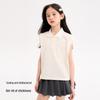 KIYA Girls' Solid Sleeveless Polo Top