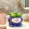 450ML Cartoon Mangosteen Soap Dispenser, Refillable Liquid Hand Soap Shower Gel Container, Bathroom Empty Pump Lotion Bottle