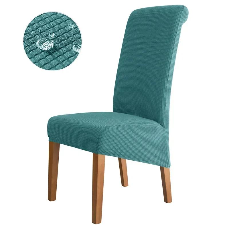 Waterproof Chair Cover Dining Room Stretch Chair Covers for M Large Chair Polar Fleece Seat Slipcovers for Party Wedding Home
