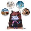 Girls Vampirina Print Backpacks Portable Drawstring Bags Storage Bag Book Bags for Man Woman School