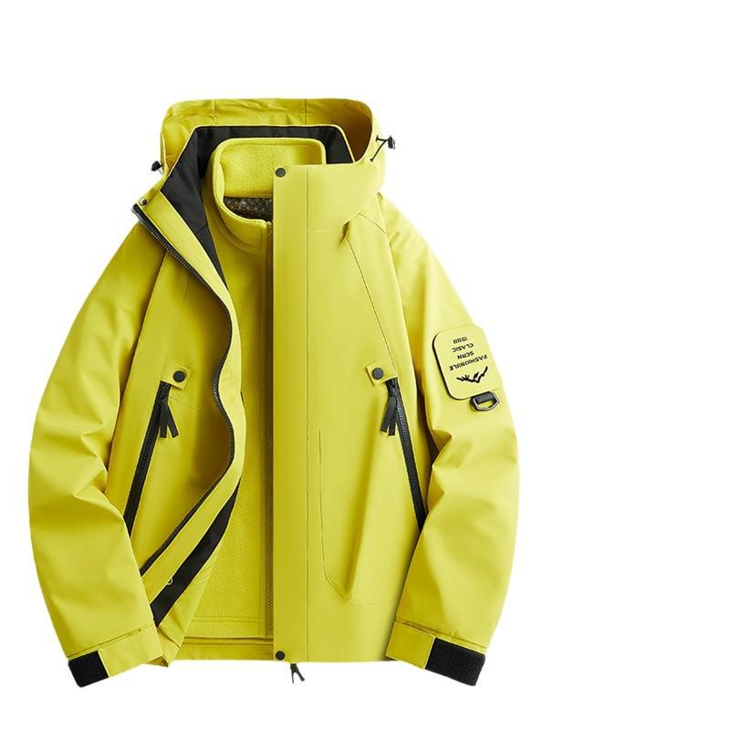 Unisex 3-in-1 Windproof Waterproof Hiking Jacket with Detachable Liner for Autumn/Winter