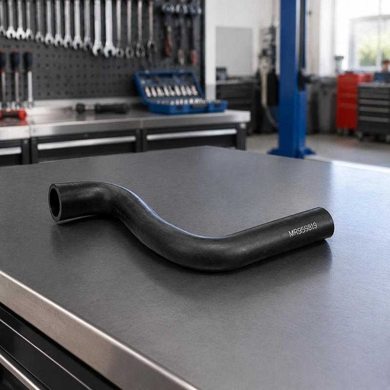 MR959819 MR959821 Fuel Fill Hose Replacement, Molded Black Rubber Tube with Bent Profile and Two Open Ends