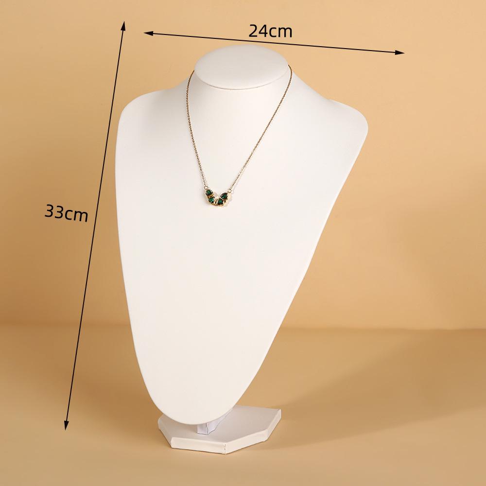 High-End Black Velvet V-Shaped Necklace Display Stand