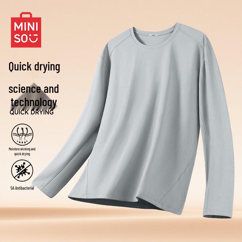 MINISO Men's Long-Sleeve Quick-Dry T-Shirt