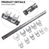 8/11pcs 10-22mm Metric CrowFoot Wrench Movable Open End Ratchet Wrench Keys 3/8 Inch Drive Wrench Set With Interchangeable Heads