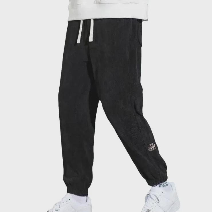 Men's Corduroy Sweatpants with Velvet Lining – Winter-Ready Chenille Casual Wear for Spring and Autumn