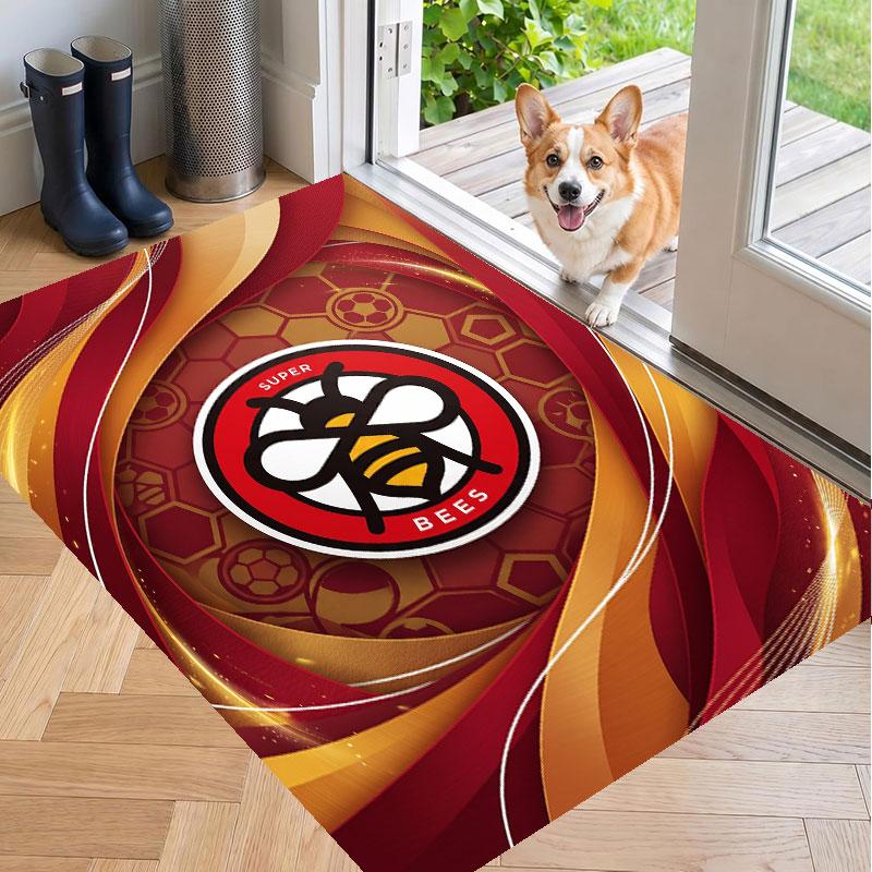 Soft Floor Carpet Brentford Football Pattern Area Rug Decorative Mat For Home Room Decoration