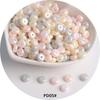 6mm Cream Macaron Pearlescent Glass Abacus Beads for DIY Jewelry & Hair Accessories