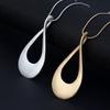 Simple Niche Design Water Drop Brushed Jewelry Pendant Sweater Chain