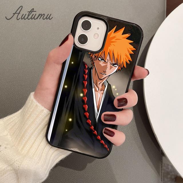 Bleach Ichigo Kurosaki Anime Pouzdro na telefon pro iPhone 11 12 13 14 Pro Max mini X XR XS SE 2020 6S 7 8 Plus Galaxy S21 S22 skořepina