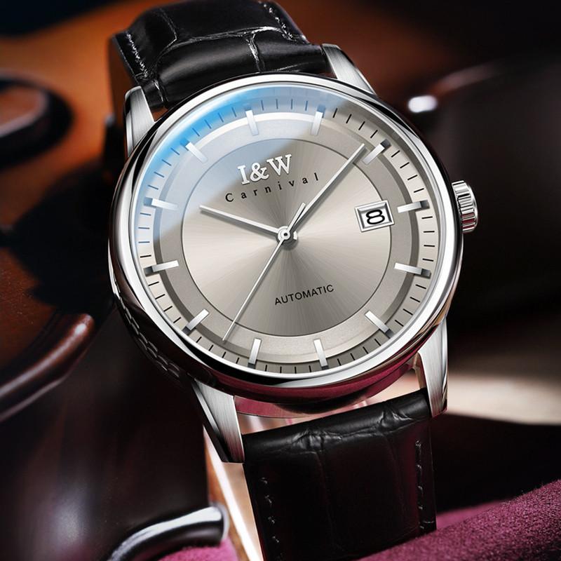 CARNIVAL Brand Mechanical Watch Luxury Sapphire Calendar MIYOTA Movement Automatic Wrist Watches Waterproof for Men Montre Homme