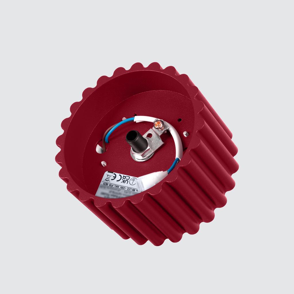 Ceiling Lamp Aura 1 Burgundy Gx53