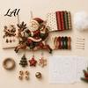Festliches Stoffdekorations-Set DIY Gestepptes Weihnachtswindspiel-Kit Handgemachtes Patchwork-Nähhandwerk zum Aufhängen von Nähten Dekor Erwachsene Winter