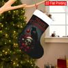 Christmas Decoration Fireplace Hanging Stocking 1pc Crow Skeleton Christmas Pattern Design 2D Flat Pattern Christmas Gif