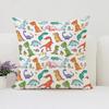 Dinosaur Paradise Pillow Cover Sofa Decorative Cushion Cover Children's Room Decorative Pillow Cover Equisite Gift for Kids(2)