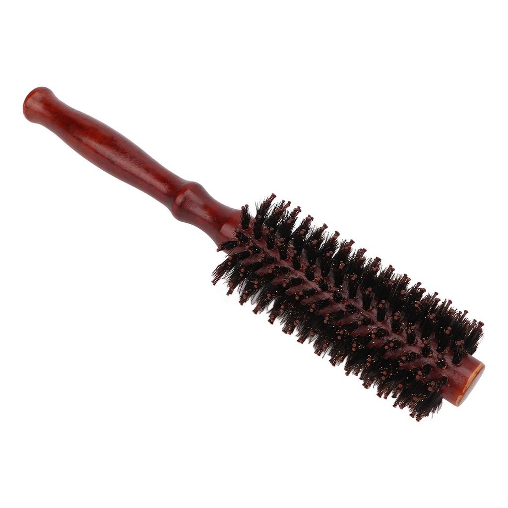 3pcs Round Hair Brush Small High Temperature Resistant Round Curling Styling Hair Brush with Wooden Handle for Home