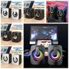 Loudspeaker Computer Speaker with Light PC Sound Box USB Wired Speakers Portable   Music Player