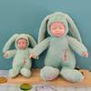 Kids Lifelike Reborn Baby Dolls Soft Body Plush Rabbit Toy Stuffed Newborn Dolls Sleeping Girl Dolls Easter Toy Appease Toys