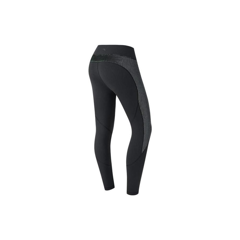 Anta Color Block High Waist Fitness Leggings Women Leggings Black 162215305-1