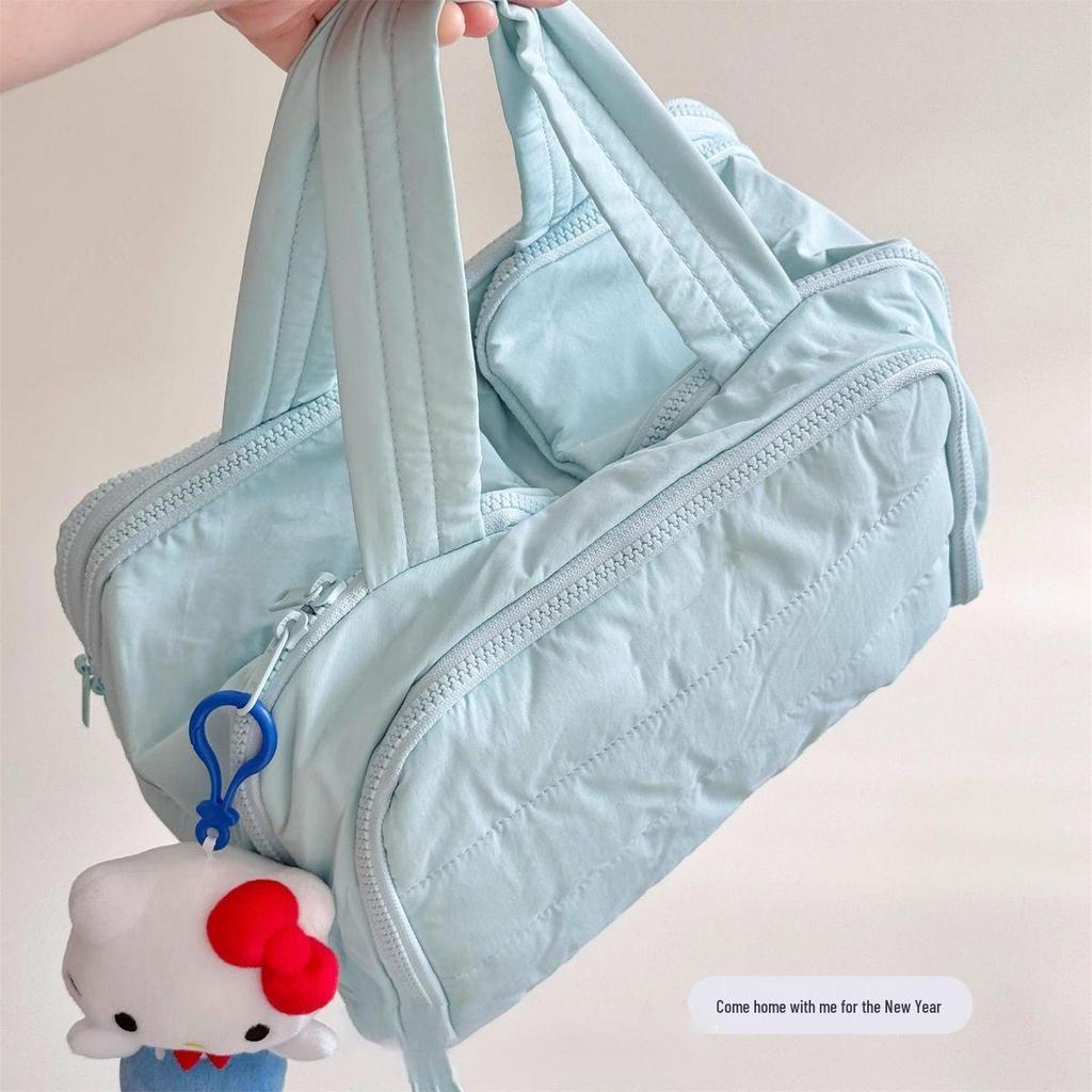 Large Double-Wide Fluffy Makeup & Toiletries Travel Bag for Women