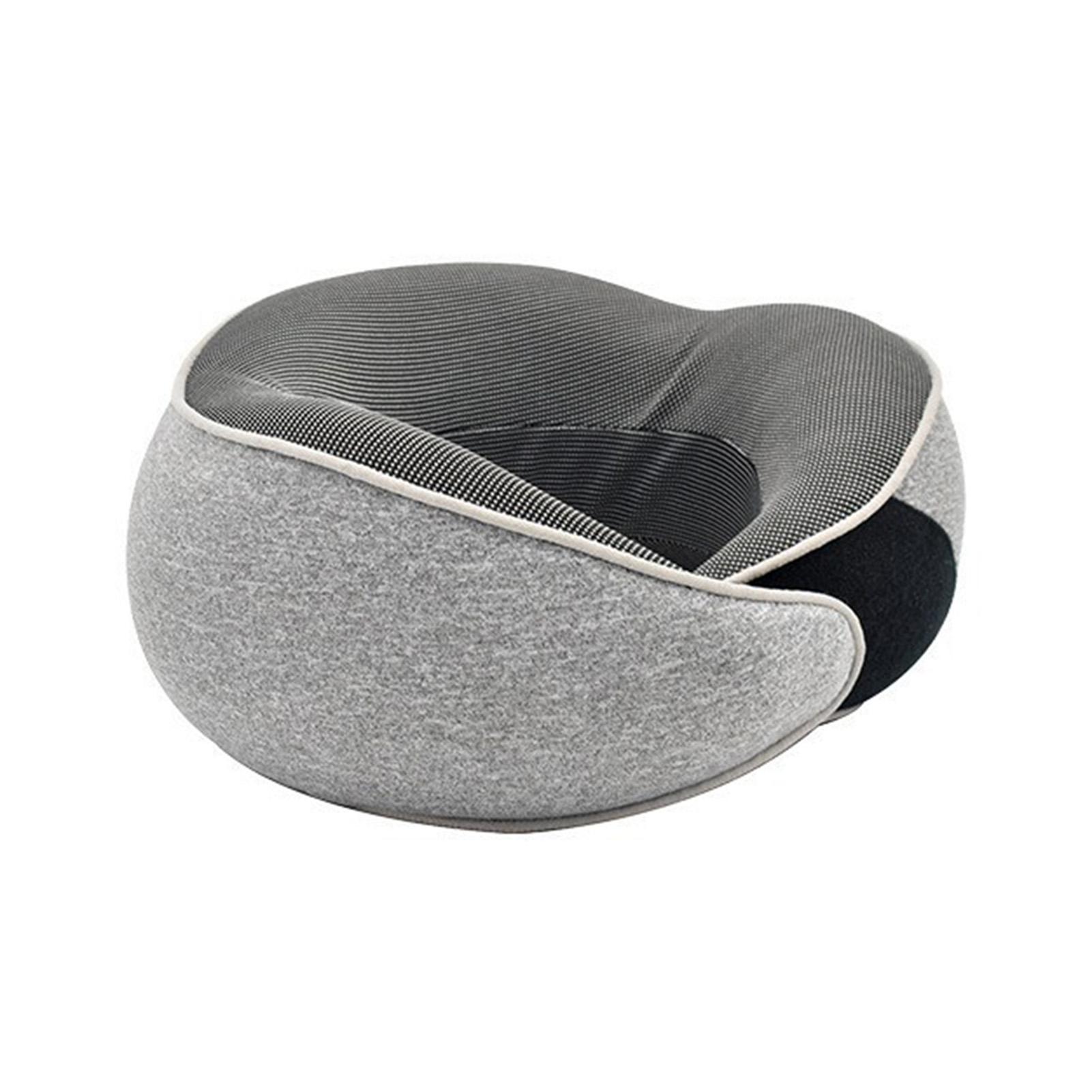 

Подушка для путешествий в форме буквы U, подушка для шеи с эффектом памяти, удобная, мягкая, регулируемая, для сна в самолете, для кемпинга, для защиты светло-серый