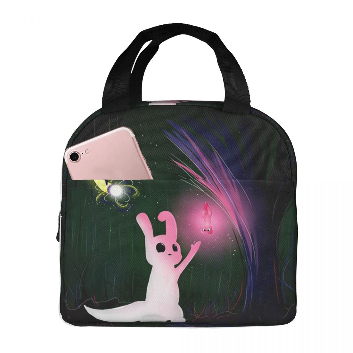 Rain World Slugcats Pattern Game Insulated Lunch Bag for Women Kids Leakproof Food Boxes Thermal Lunch Box Tote One Size