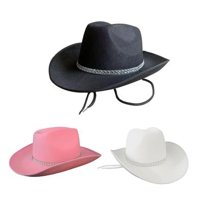 Hüte Herren Cowboyhüte Jazzhut für Damen Western Cowboyhut Kirchenhut Modelshow Cowboyhut Filzhut Erwachsenen Herrenhut