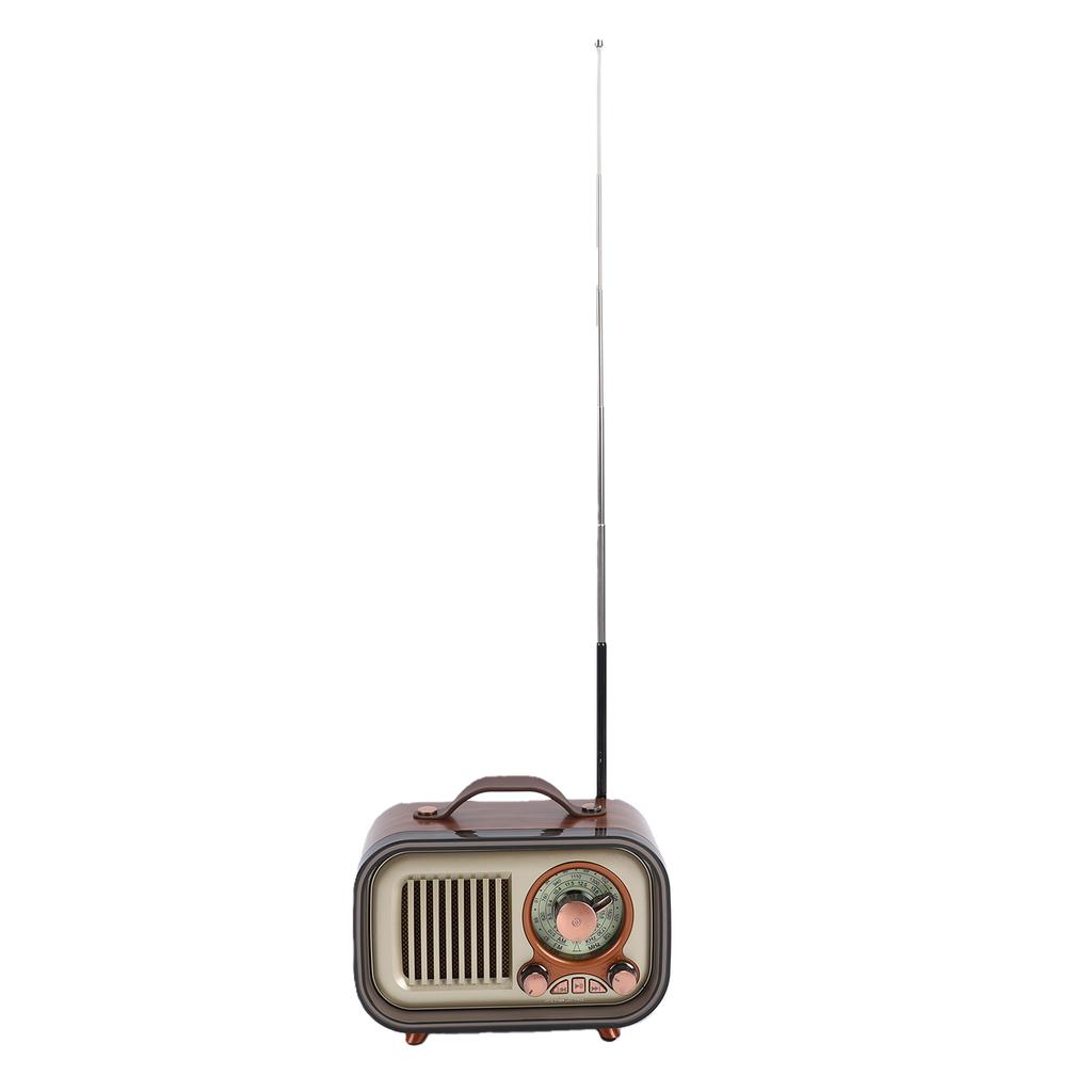 Retro Bluetooth Speaker Radio Portable AM FM SW Radio Rechargeable Wireless Speaker with Telescopic Antenna for Home
