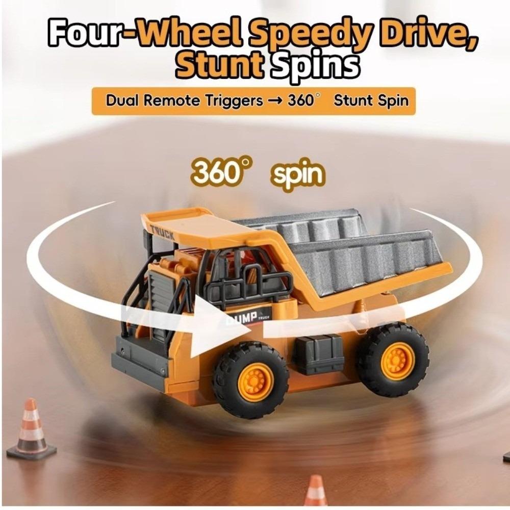 1:64 Scale Mini Excavator Toy Zinc Zinc Alloy Material Dump Truck Toy Engineering Vehicle Toy  Festival Gifts