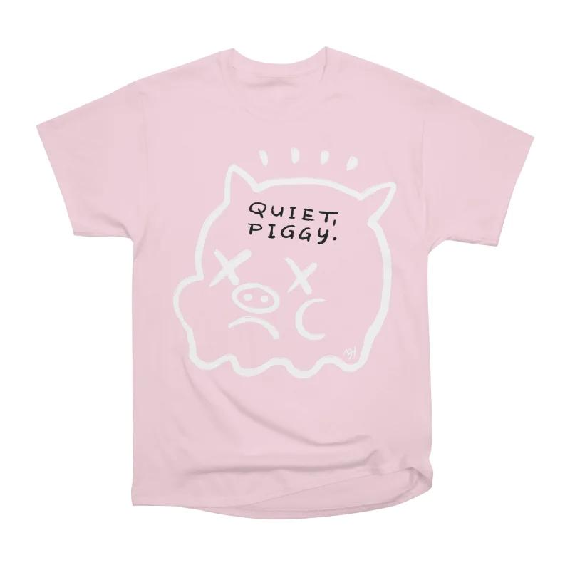 Мужские повседневные рубашки с коротким рукавом QUIET PIGGY Розовые футболки Оверсайз футболки S розовый