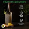 5:15PM Bio-Sabja-Samen 250g Packung 1 | Glutenfreie Basilikumsamen für Smoothies, Getränke & Desserts