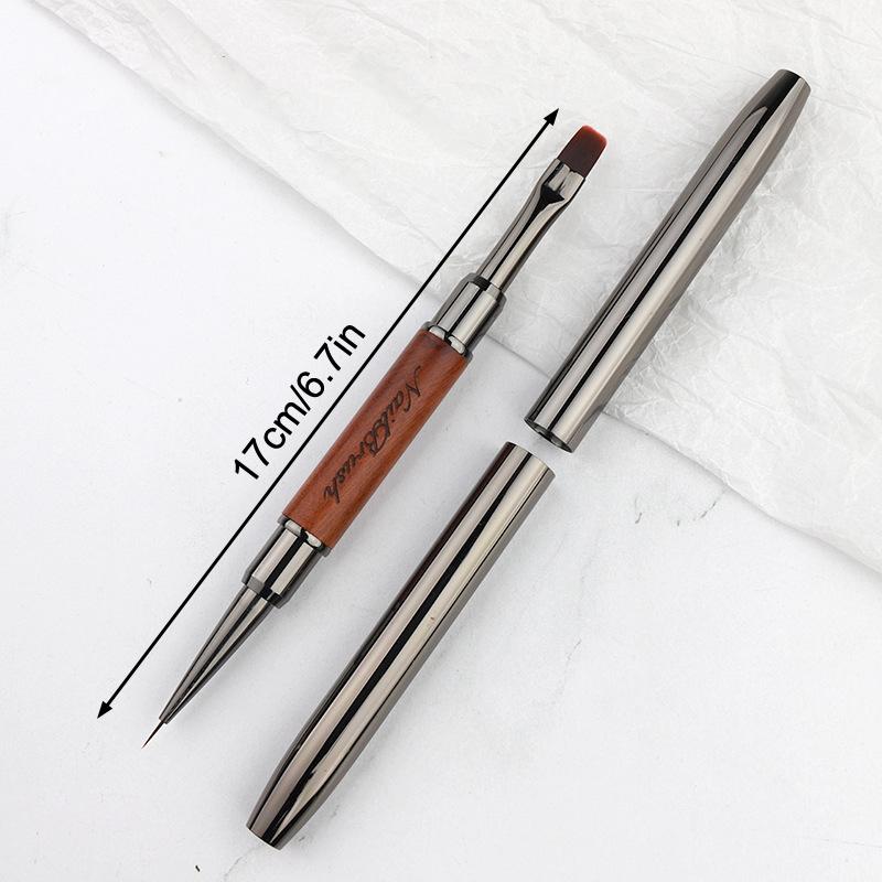 Sandelholz Doppelendiger Nagelklebestift Uv Gel Pinsel Nail Art Malerei Verlängerungsgel Nagellinienpinsel Manikürewerkzeug