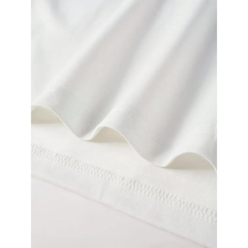 European Sizes Women's Motorcycle Graphic Print T-Shirt - Breathable Stretchy Fabric, Relaxed Fit Round Neck Short Sleeve Tee for Casual Summer Wear