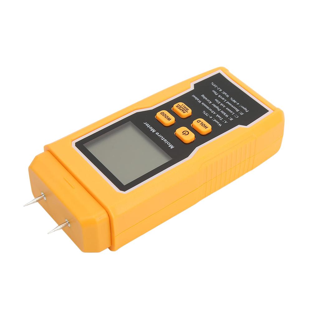 Wood Moisture Meter Humidity Tester Pin Type Large LCD Display with Backlight for Firewood Paper Wall Materials2 Pin