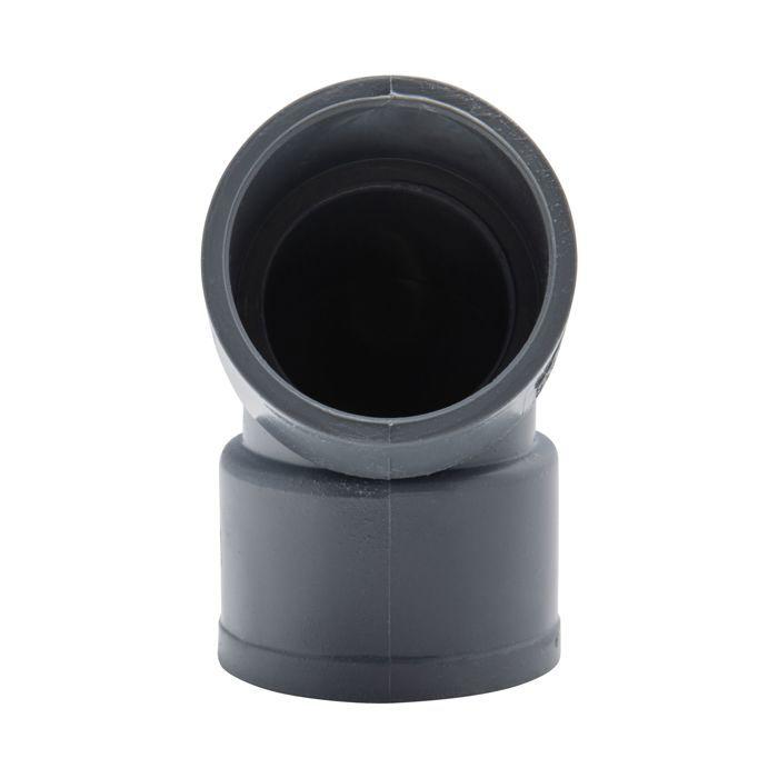 Coude D'irrigation PVC - 67°30 - Femelle-Femelle - Ø40 - Gris - Installation Facile - Résistant Aux UV