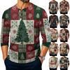 Men's Christmas Printed Long Sleeve Shirt