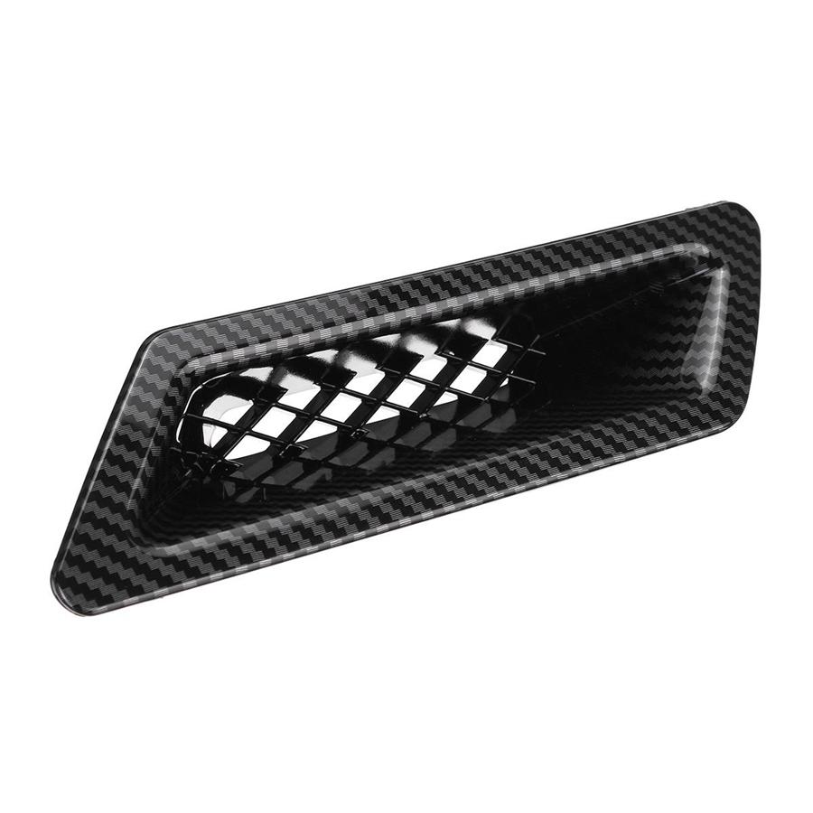 1Pc FC Style Hood Vent Front Bumper Hood Air Vent Intake Duct Carbon Fiber Look
