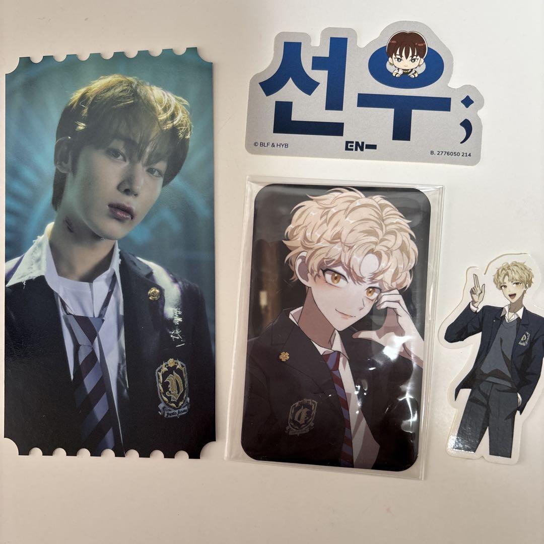 

[USED] Enhypen Darkmoon Trading Card Shion Sunwoo Bonus + Sticker + Photo Ticket