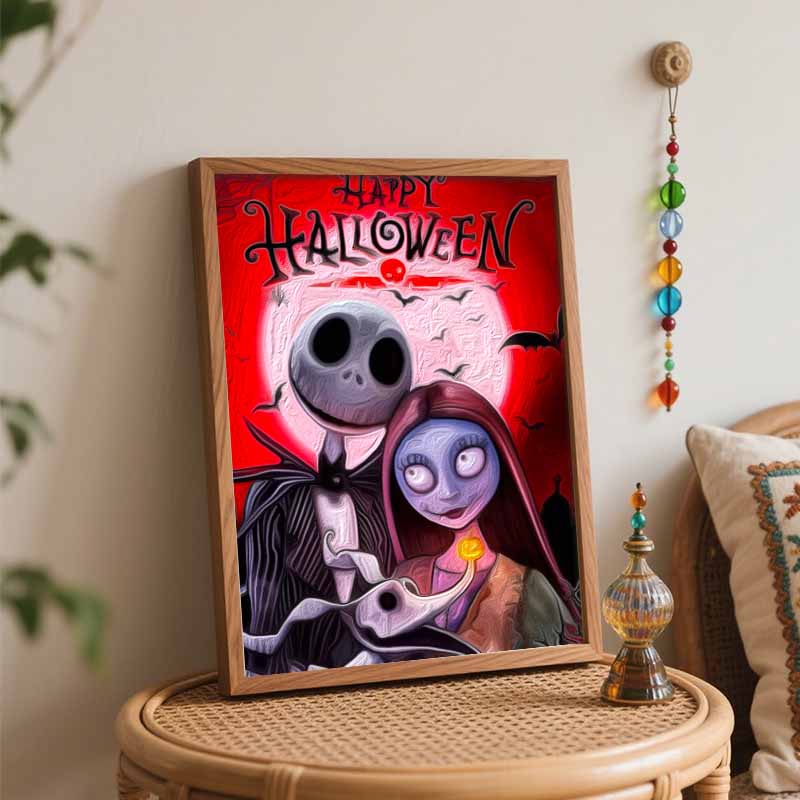 Disney Nightmare Before Christmas Oil Painting Art Handmade Diy Painting Home Decoration Gift