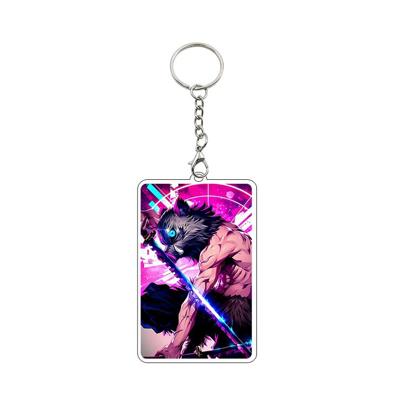 Anime Nezuko Agatsuma Zenitsu Kanroji Mitsuri Cartoon Cool Acrylic Keychain Accessories Figure Pendant Charm Decor Gifts Toys