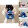 Stitch Plush Backpack For Students With Cushioned Straps Durable Polyester Material Special Characters Included