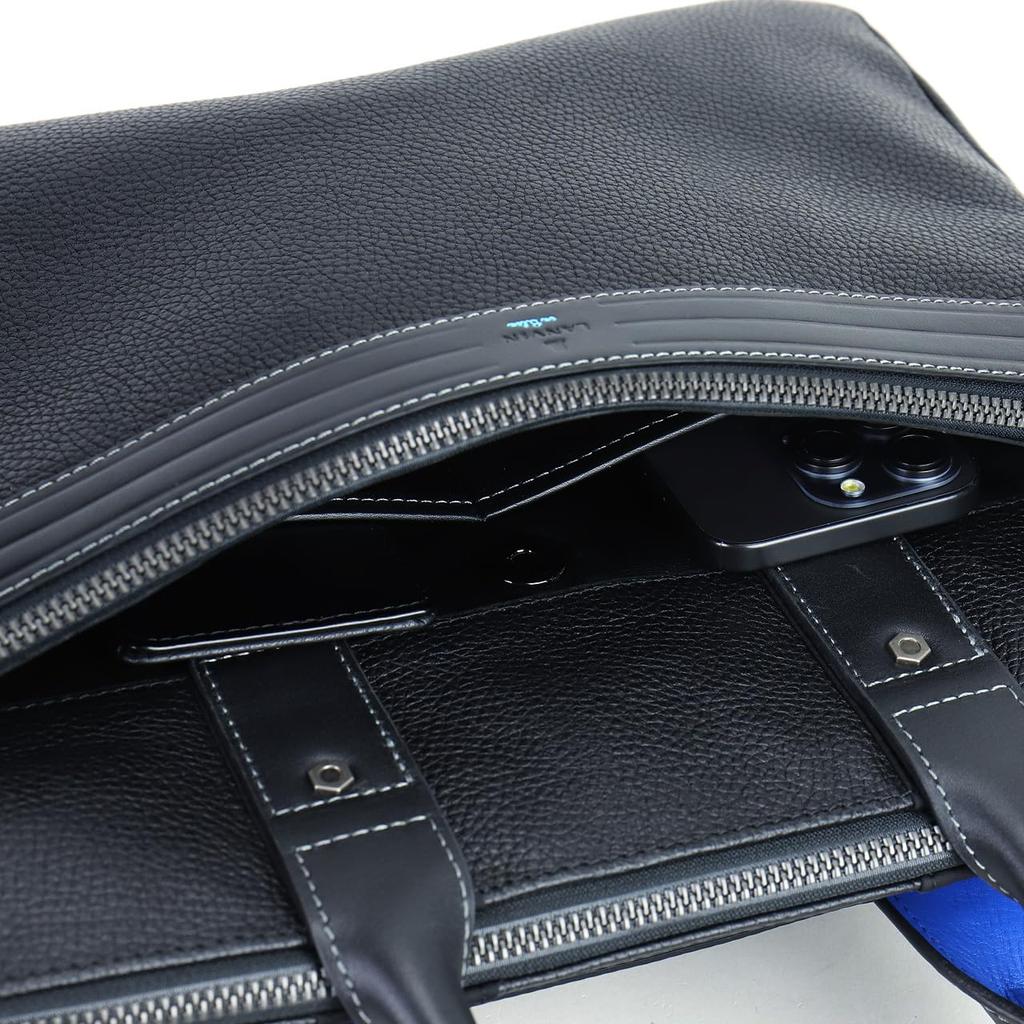 Rambaon Blue Late Business Tote Bag, A4 Size, with Shoulder Strap, Men's, No. 511501, Black