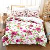 Flower Duvet Cover Set For Girls Women Bedroom Decor 3d Digital Print Polyester Comforter Cover Quilt Cover King Queen Full Size